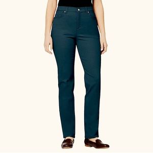 Gloria Vanderbilt Women's Straight Leg Jeans - Dark Forest Green